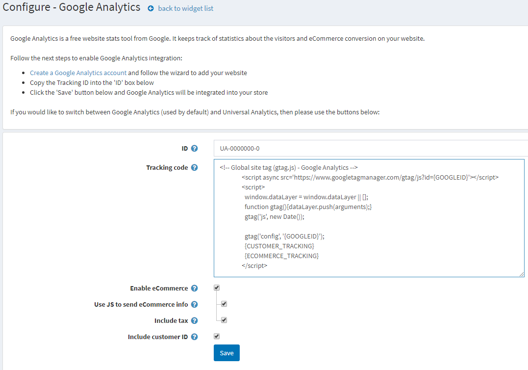 Google Analytics - پیکربندی