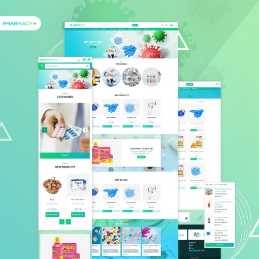 قالب فروشگاهی Pharmacy - نمونه 1