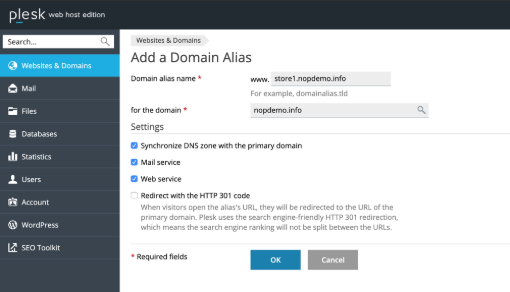 افزونه چند-استیجاری ناپ‌کامرس - domain alias
